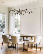 Kalie Crystal Rectangular Chandelier 52"- Silver