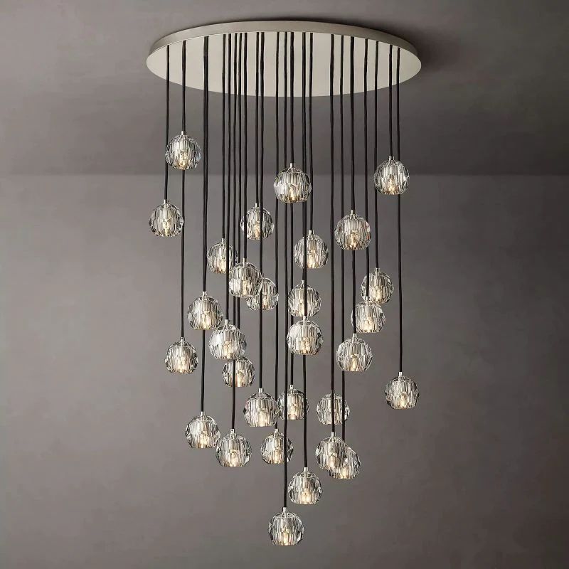 Kelly Glass Round Cluster Chandelier 40''
