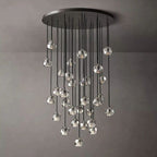 Kelly Glass Round Cluster Chandelier 40''