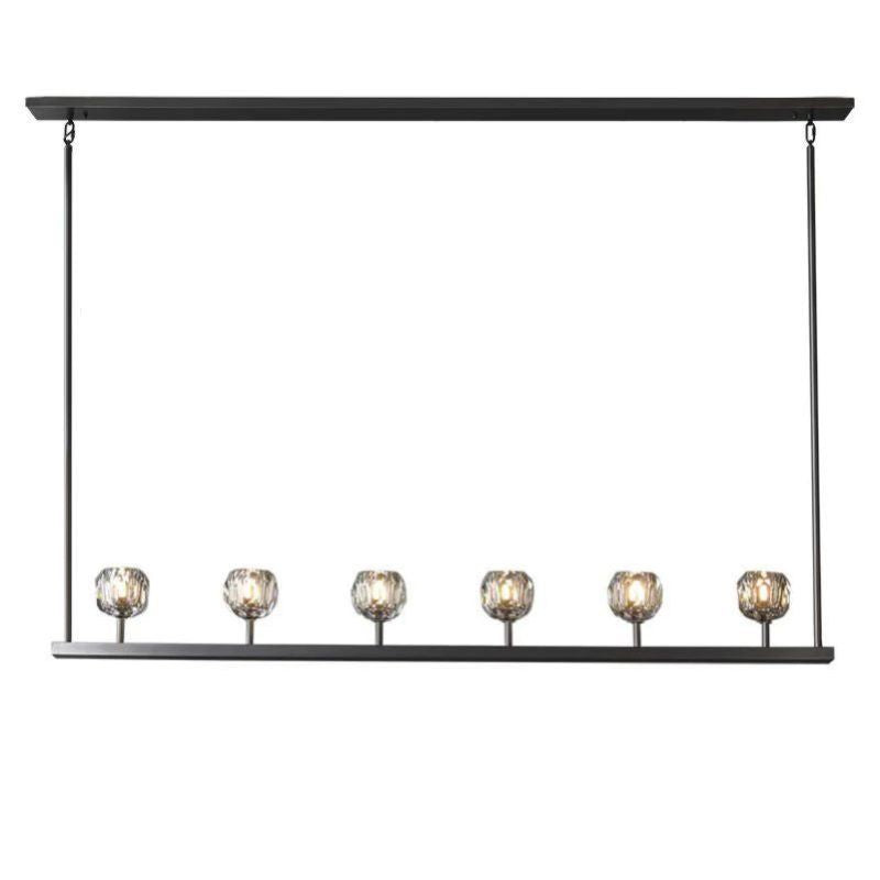 Kelly Glass Linear Chandelier 60''
