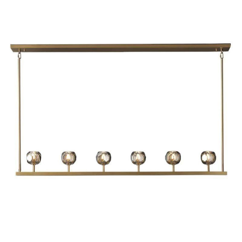 Kelly Glass Linear Chandelier 60''