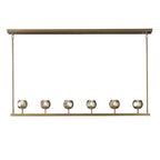 Kelly Glass Linear Chandelier 60''