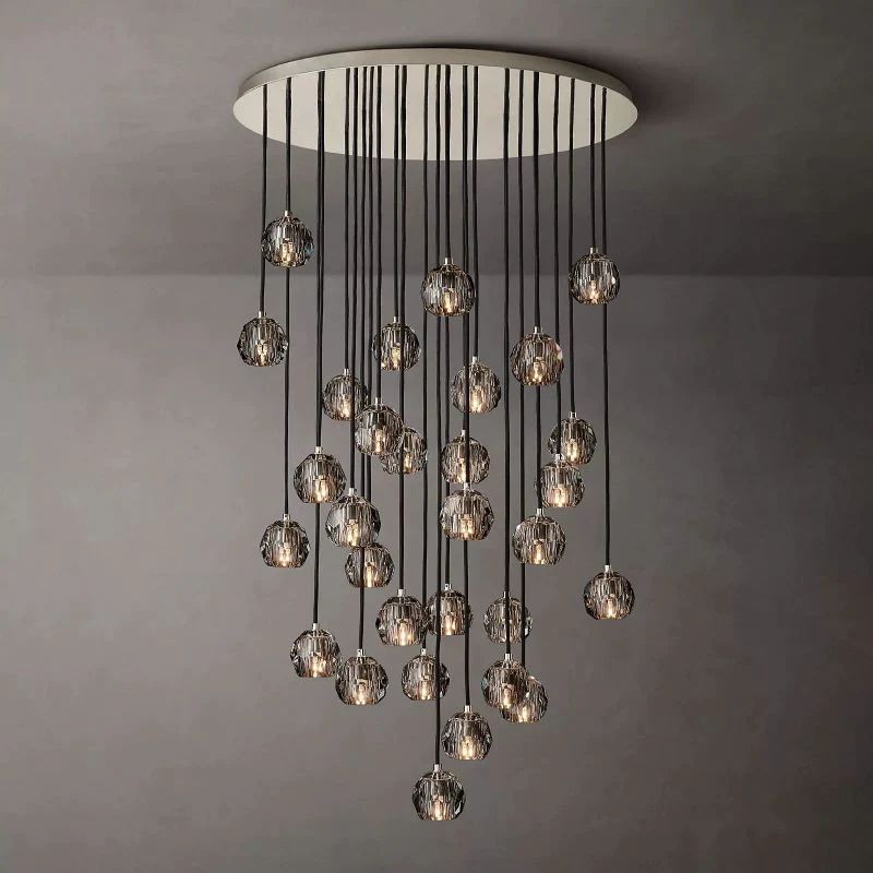 Kelly Glass Round Cluster Chandelier 40''