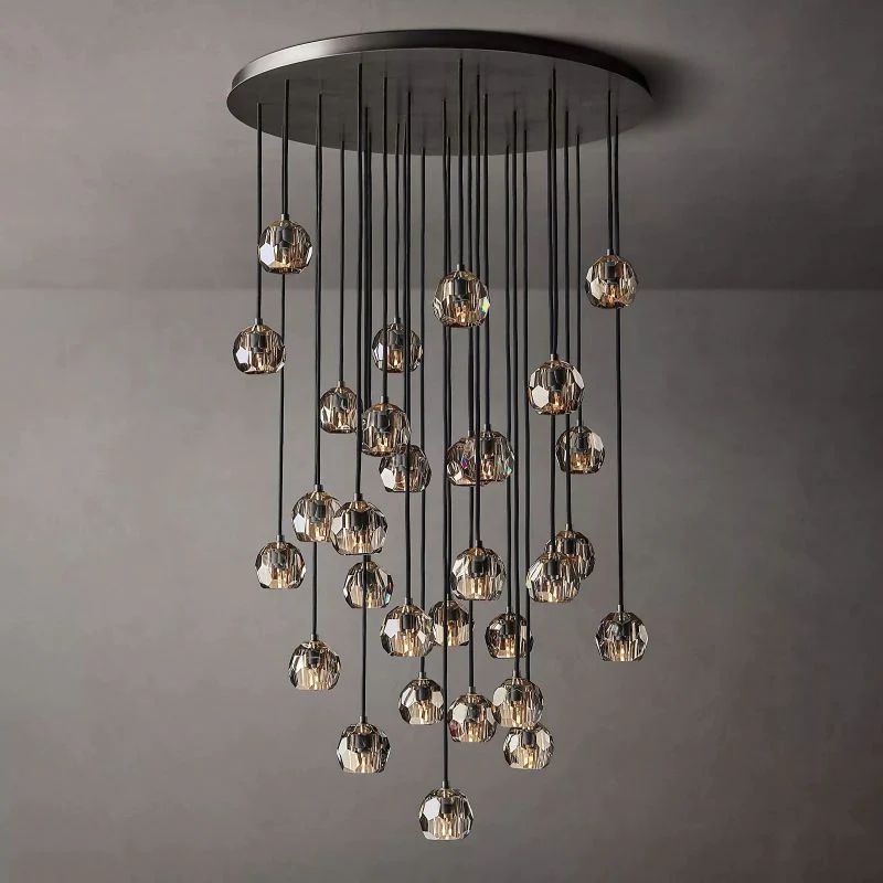 Kelly Glass Round Cluster Chandelier 40''