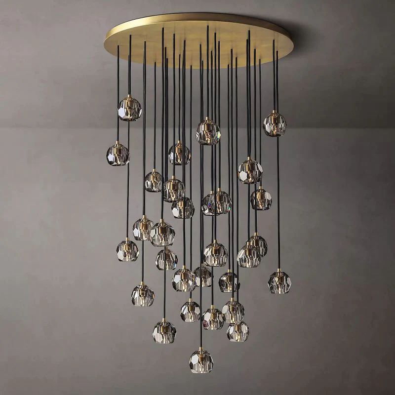 Kelly Glass Round Cluster Chandelier 40''