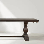 Kenway Handcrafted Double Pedestal Trestle Dining Table