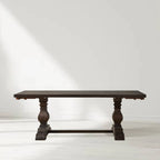 Kenway Handcrafted Double Pedestal Trestle Dining Table
