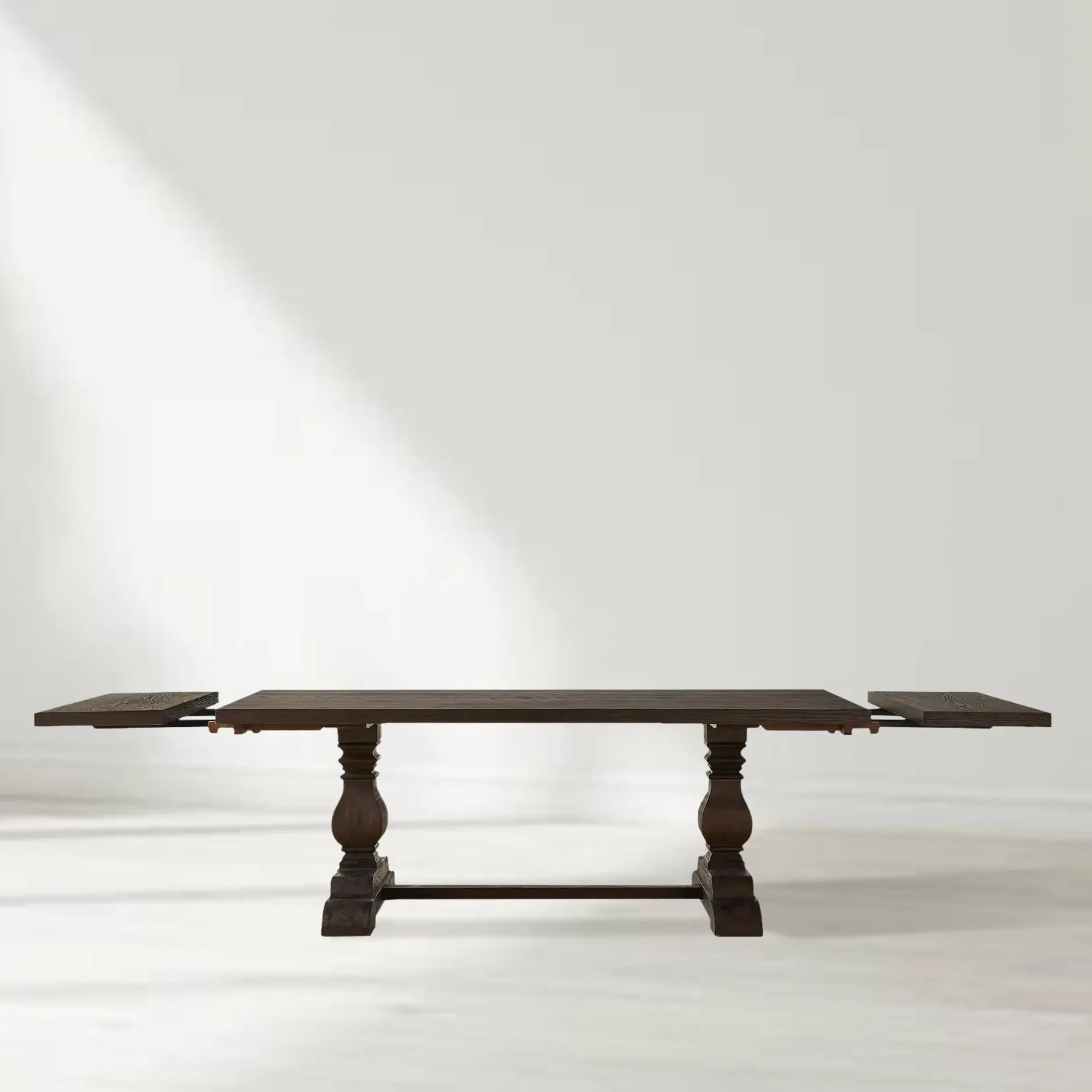 Kenway Handcrafted Double Pedestal Trestle Dining Table