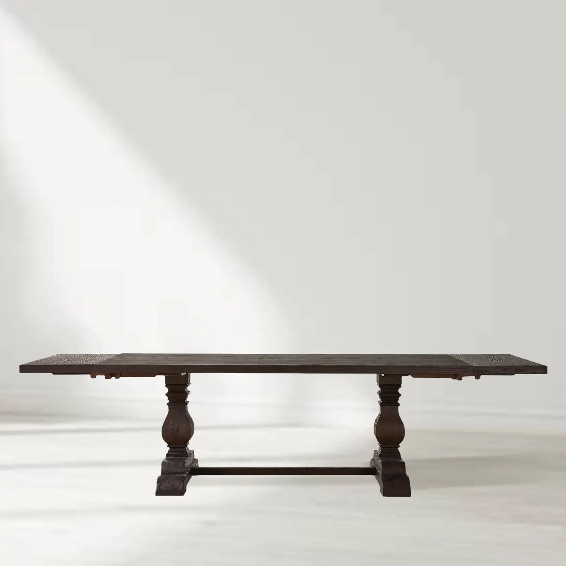 Kenway Handcrafted Double Pedestal Trestle Dining Table