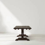 Kenway Handcrafted Double Pedestal Trestle Dining Table