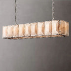 Kiko Calcite Rectangular Chandelier 62"