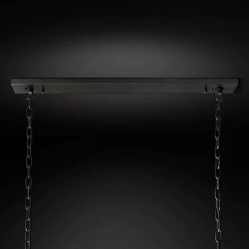 Kiko Calcite Rectangular Chandelier 62"