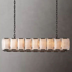 Kiko Calcite Rectangular Chandelier 62"