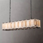 Kiko Calcite Rectangular Chandelier 62"