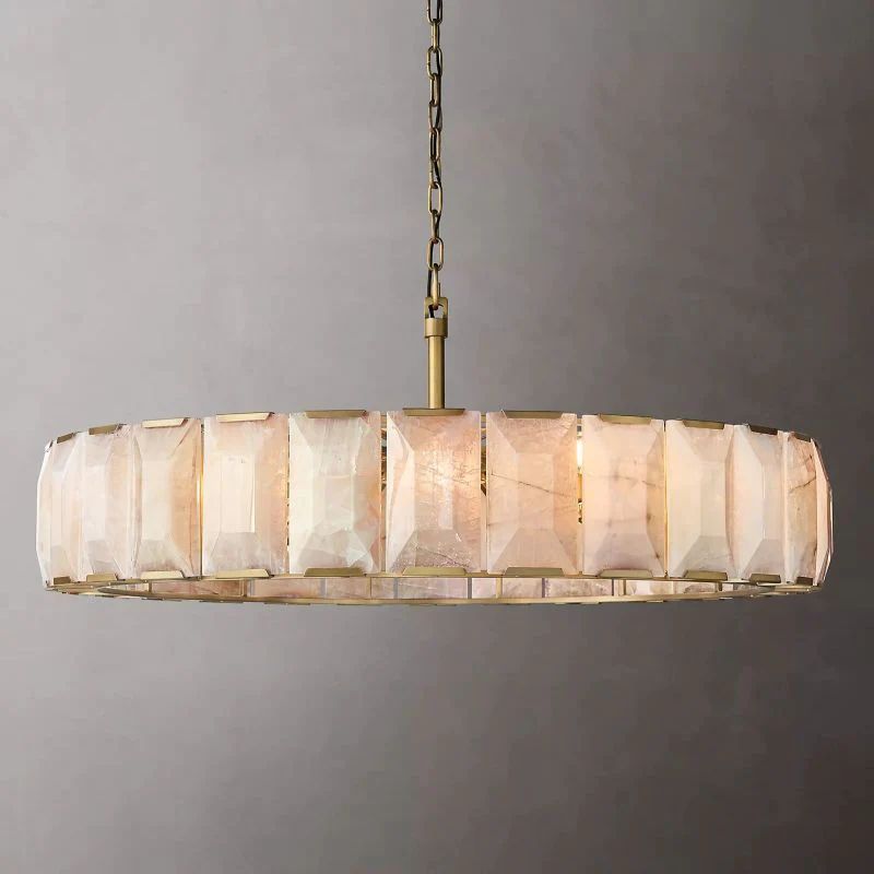 Kiko Calcite Round Chandelier 60"