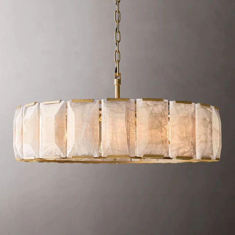 Kiko Calcite Round Chandelier 43"