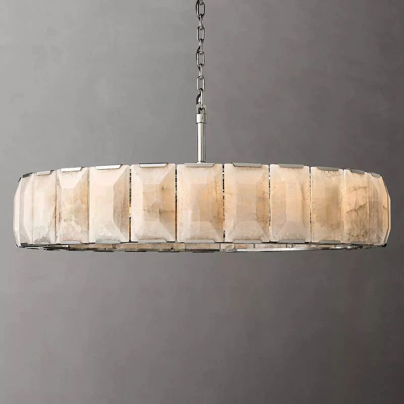 Kiko Calcite Round Chandelier 60"