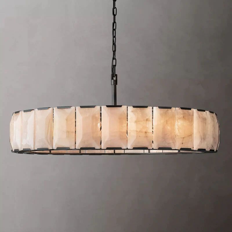 Kiko Calcite Round Chandelier 60"
