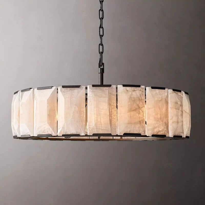 Kiko Calcite Round Chandelier 43"