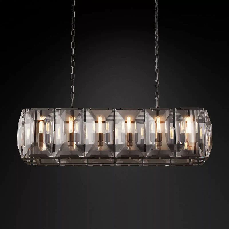 Kiko Crystal Rectangular Chandelier 42"