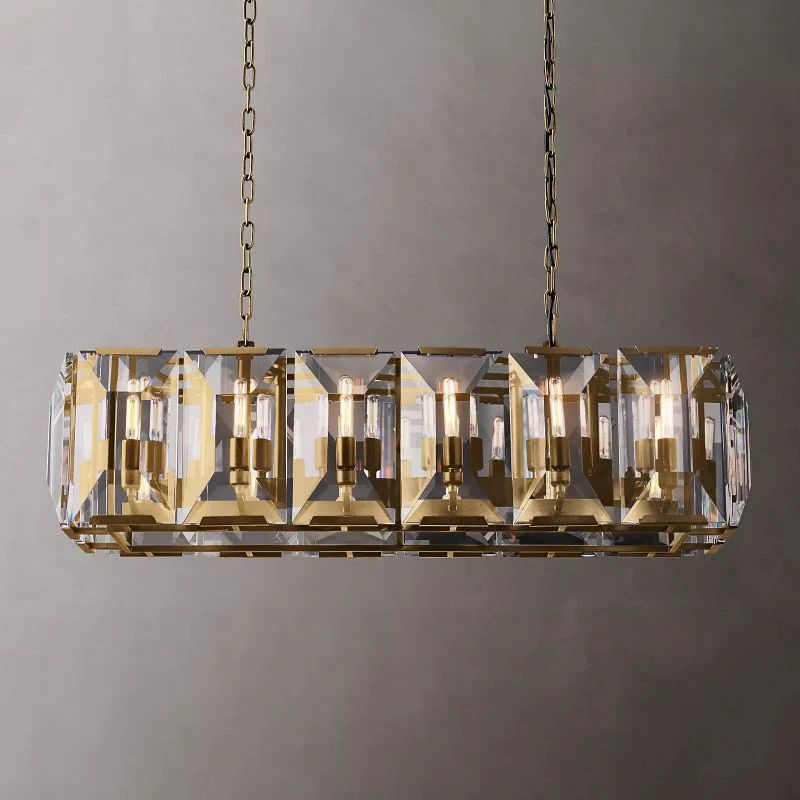 Kiko Crystal Rectangular Chandelier 42"