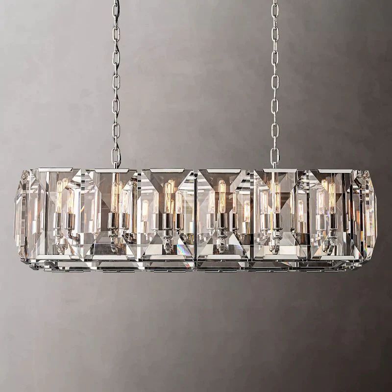 Kiko Crystal Rectangular Chandelier 42"