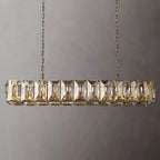 Kiko Crystal Rectangular Chandelier 74"