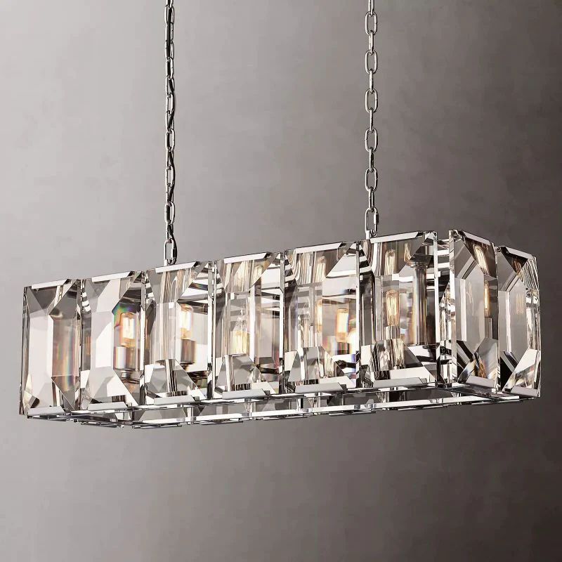 Kiko Crystal Rectangular Chandelier 42"