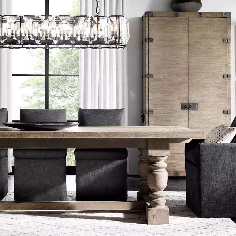Kiko Crystal Rectangular Chandelier 42"