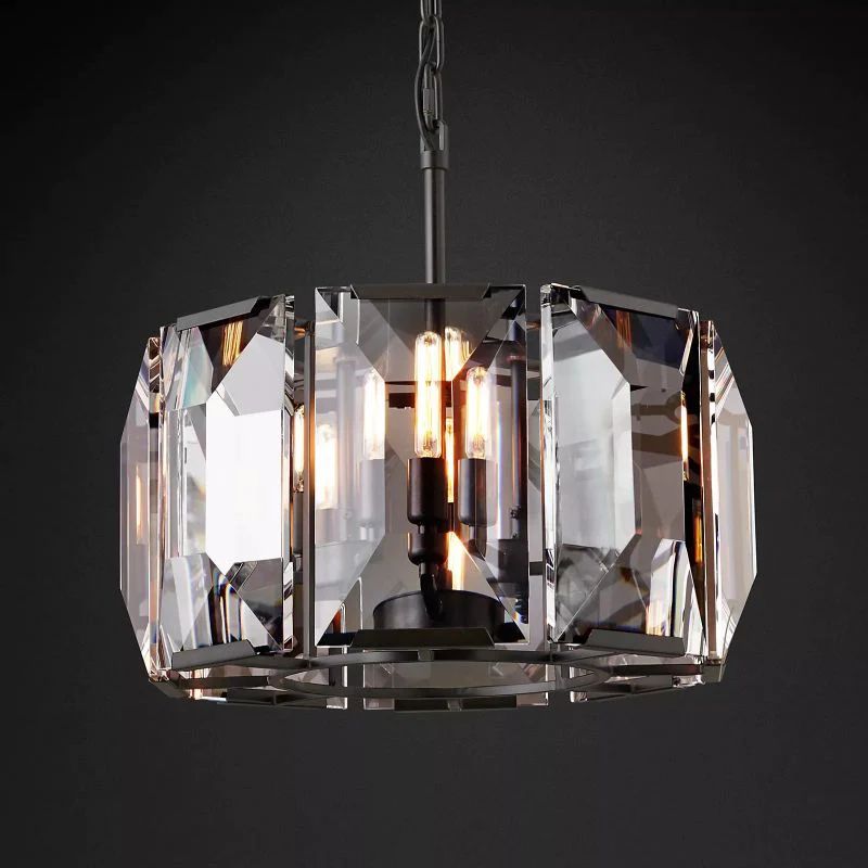 Kiko Crystal Round Chandelier 19"