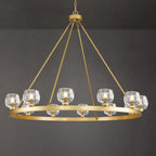 Wagon Wheel Crystal Round Chandelier 24" 36" 48" 60"