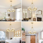 Wagon Wheel Crystal Round Chandelier 24" 36" 48" 60"