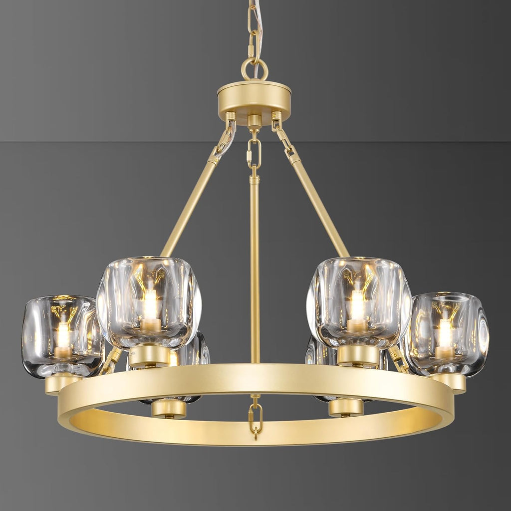 Wagon Wheel Crystal Round Chandelier 24" 36" 48" 60"