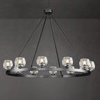 Wagon Wheel Crystal Round Chandelier 24" 36" 48" 60"