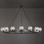 Wagon Wheel Crystal Round Chandelier 24" 36" 48" 60"