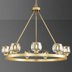 Wagon Wheel Crystal Round Chandelier 24" 36" 48" 60"