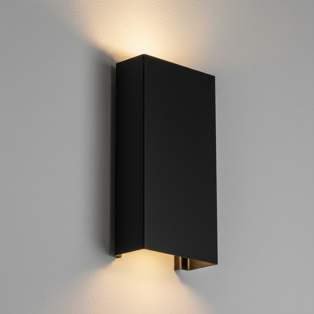 Squared Outdoor Wall Sconce - Black