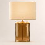 Lacore Amber Glass Table Lamp