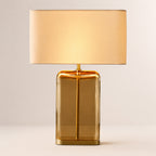 Lacore Amber Glass Table Lamp