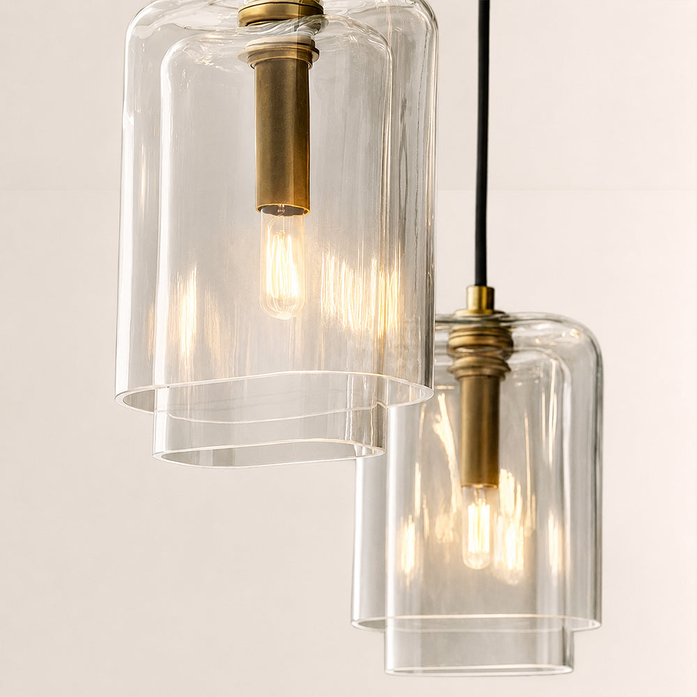 Lacore Clear Glass Cluster Chandelier