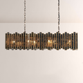 Lailal Rectangular Glass Chandelier-kimoylights