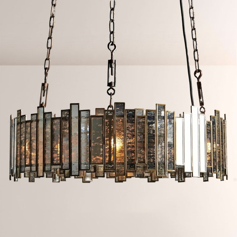 Lailan Antique Glass Lailar Round Chandelier_001