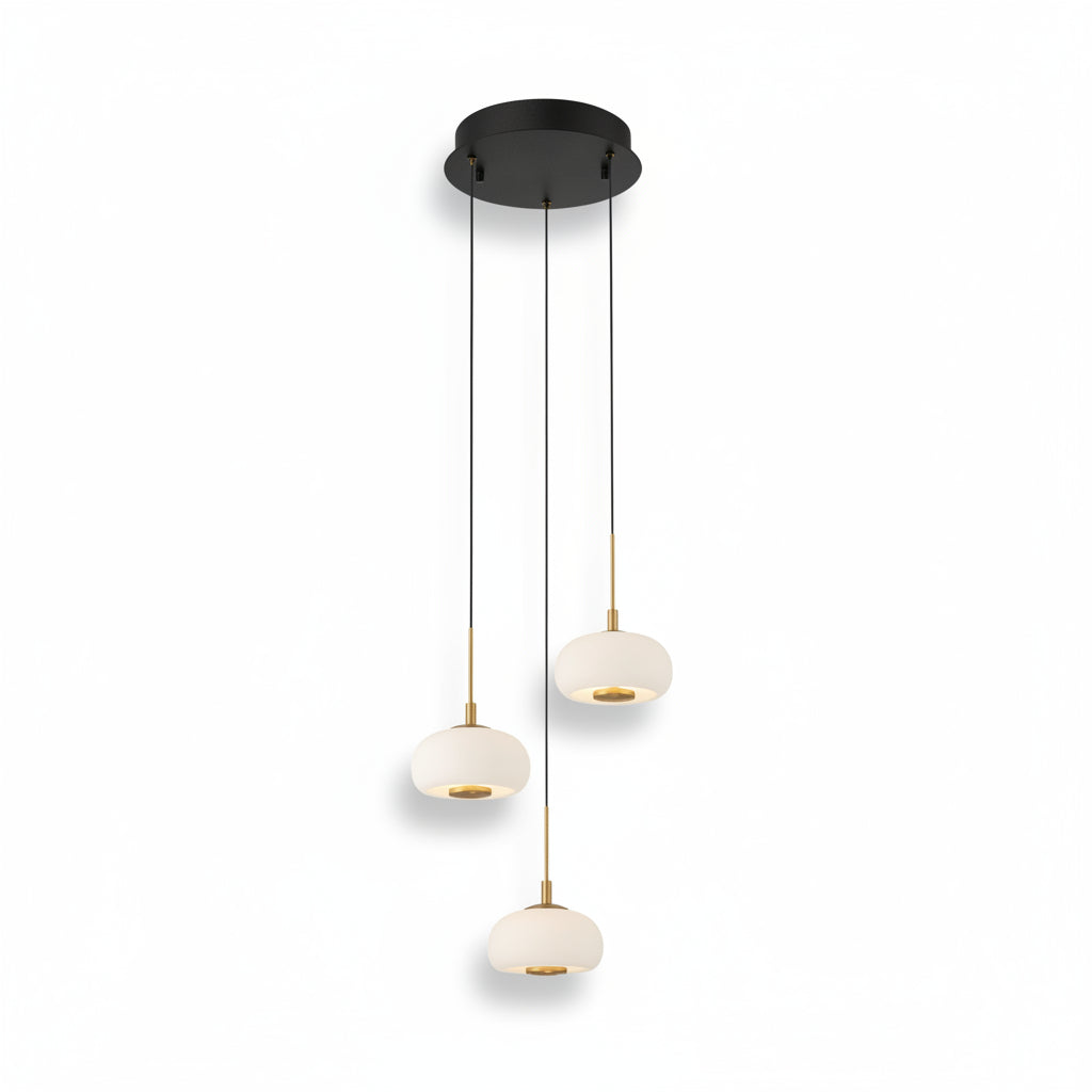 Adelfia 3 Light Round LED Pendant