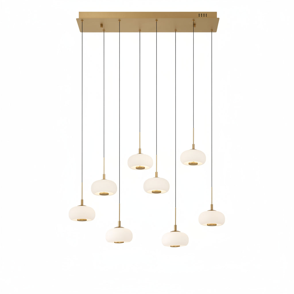 Adelfia 8 Light Rectangular LED Chanderlier