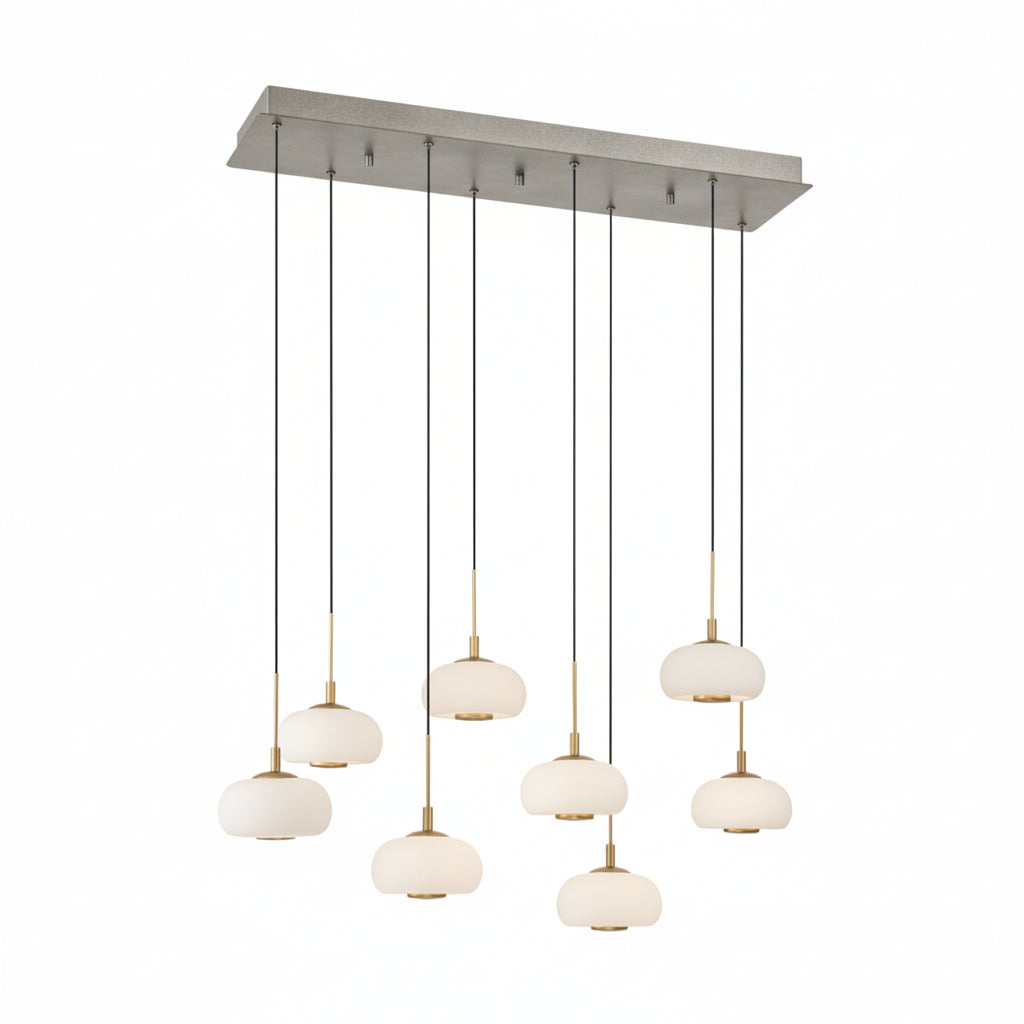 Adelfia 8 Light Rectangular LED Chanderlier