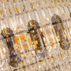 Large Gold Chandelier Luxury Art Glass
