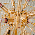 Large Gold Chandelier Luxury Art Glass