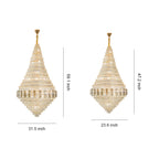 Large Gold Chandelier Luxury Art Glass