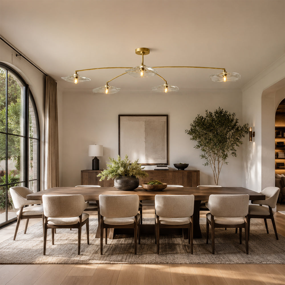 Lilia Clear Glass Linear Chandelier