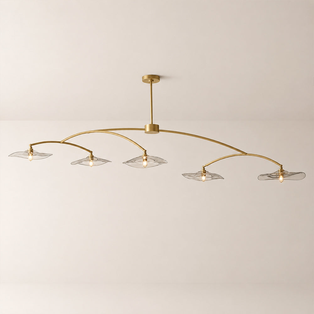 Lilia Smoke Glass Linear Chandelier
